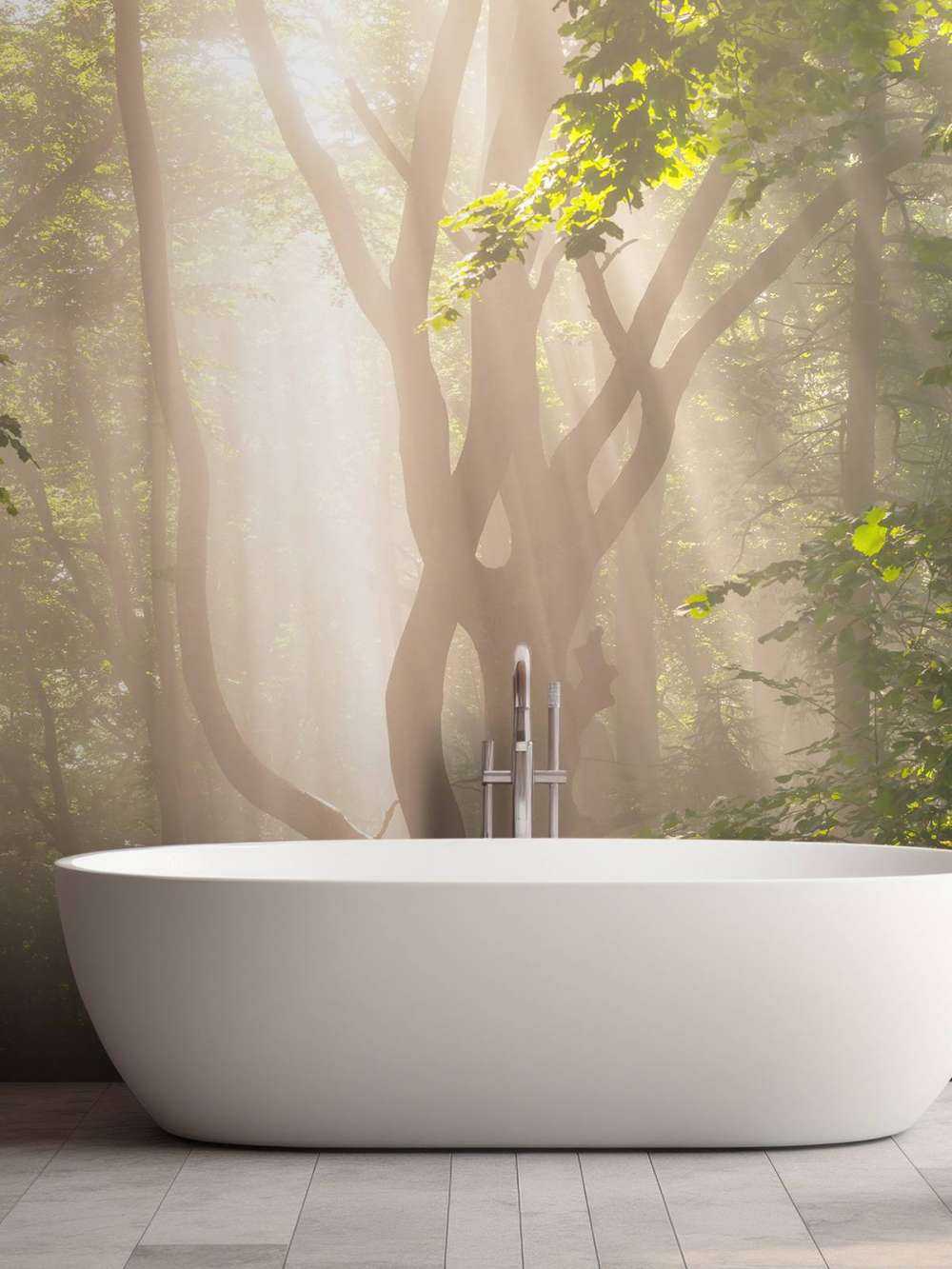 Kronkelende boom in het bos