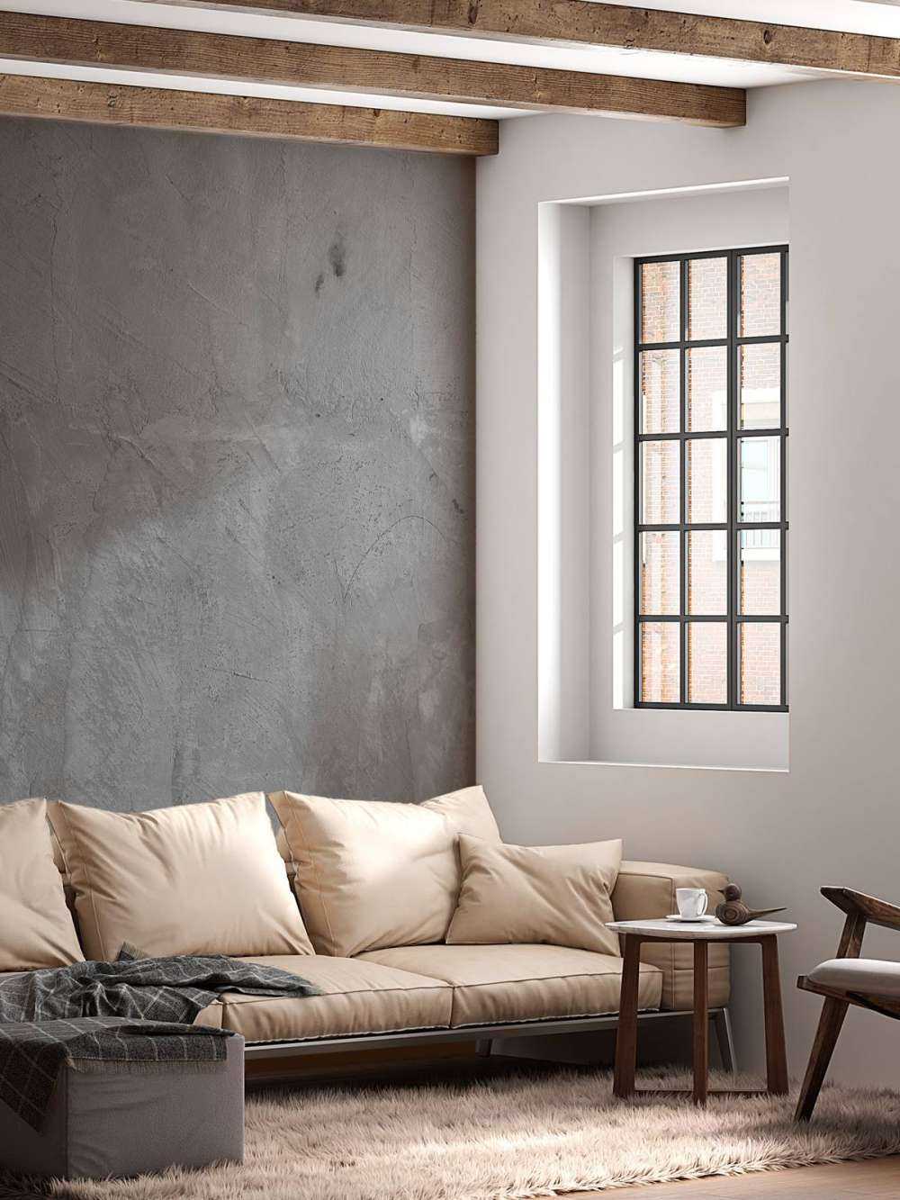 Grijze wand