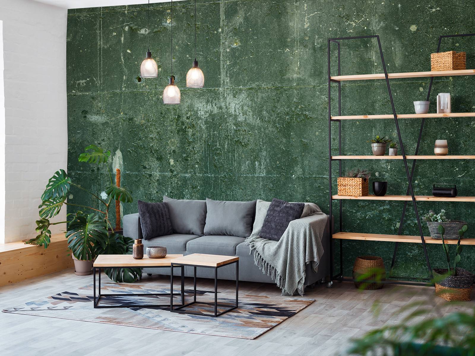 Groen betonlook