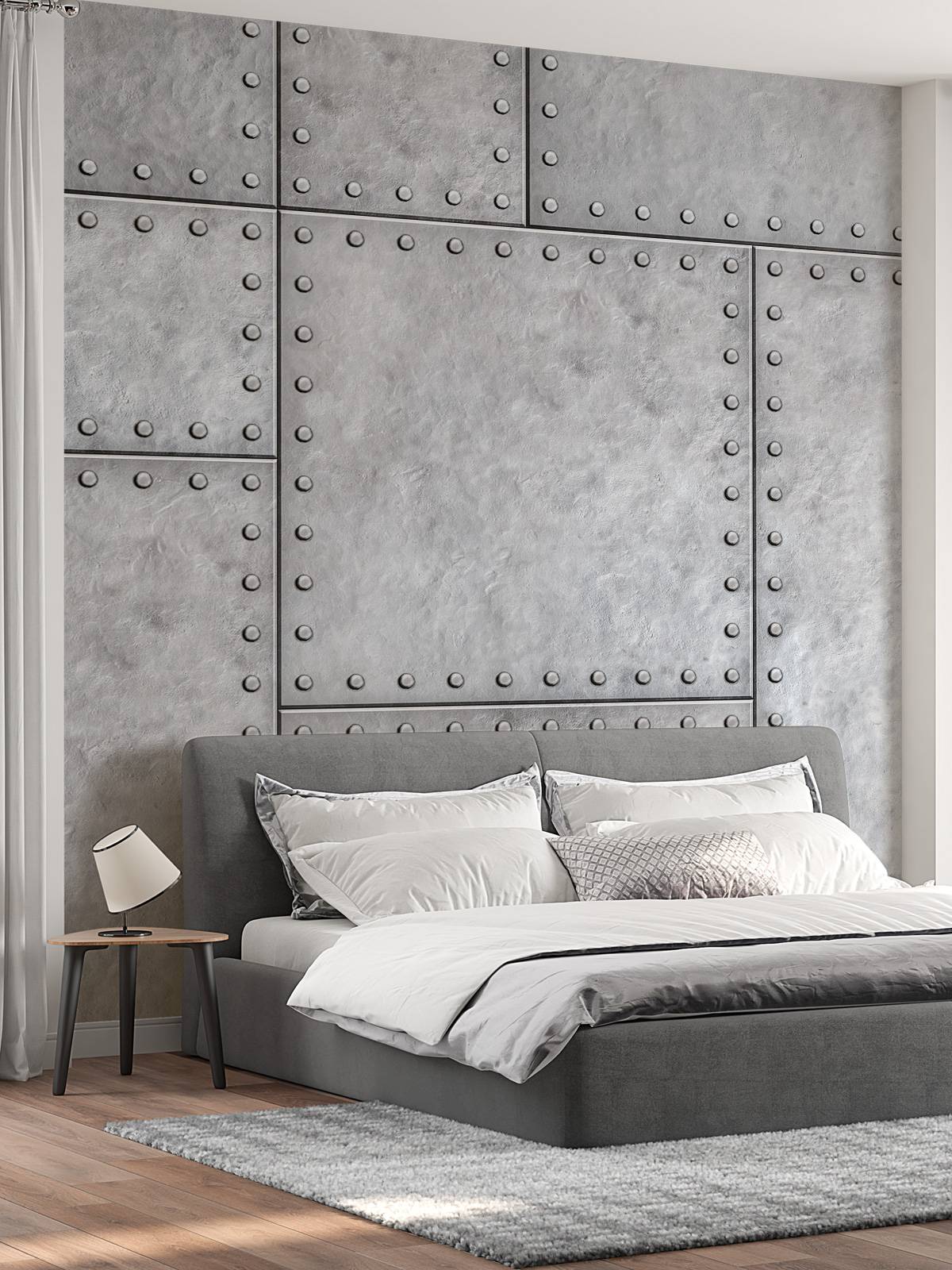 Gepantserde metalen plaat - Fotobehang, image size:1200x1600