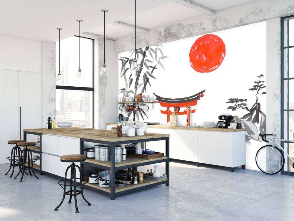 Japanse tekening van Miyajima