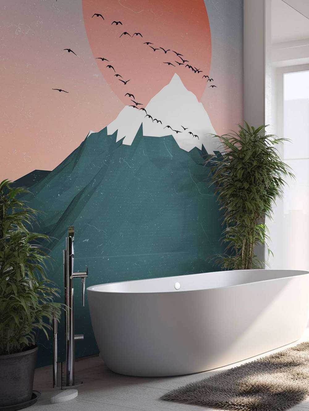 Minimalistische berg illustratie