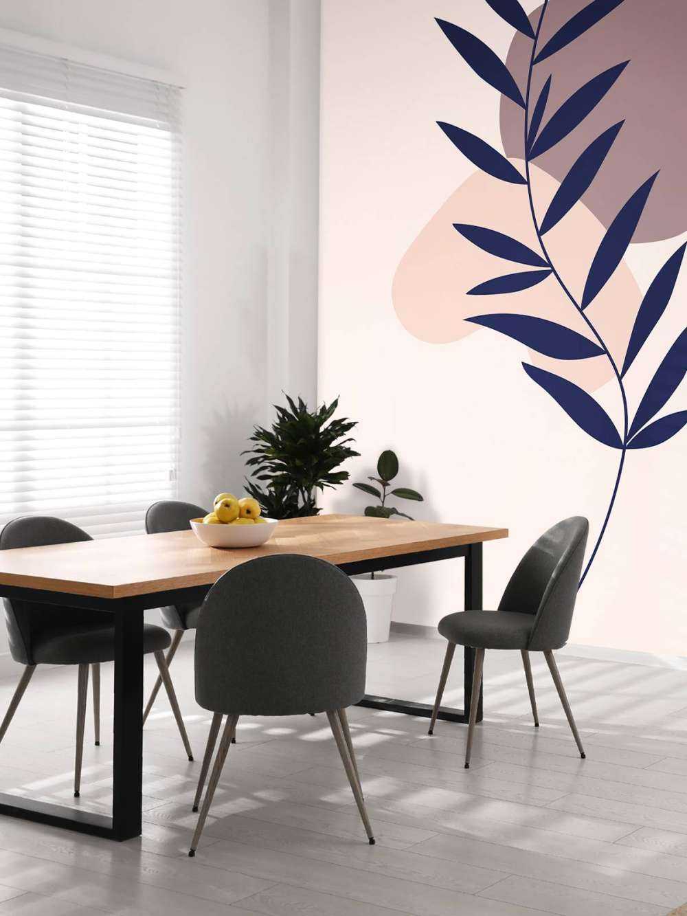 Blauwe plant en vormen