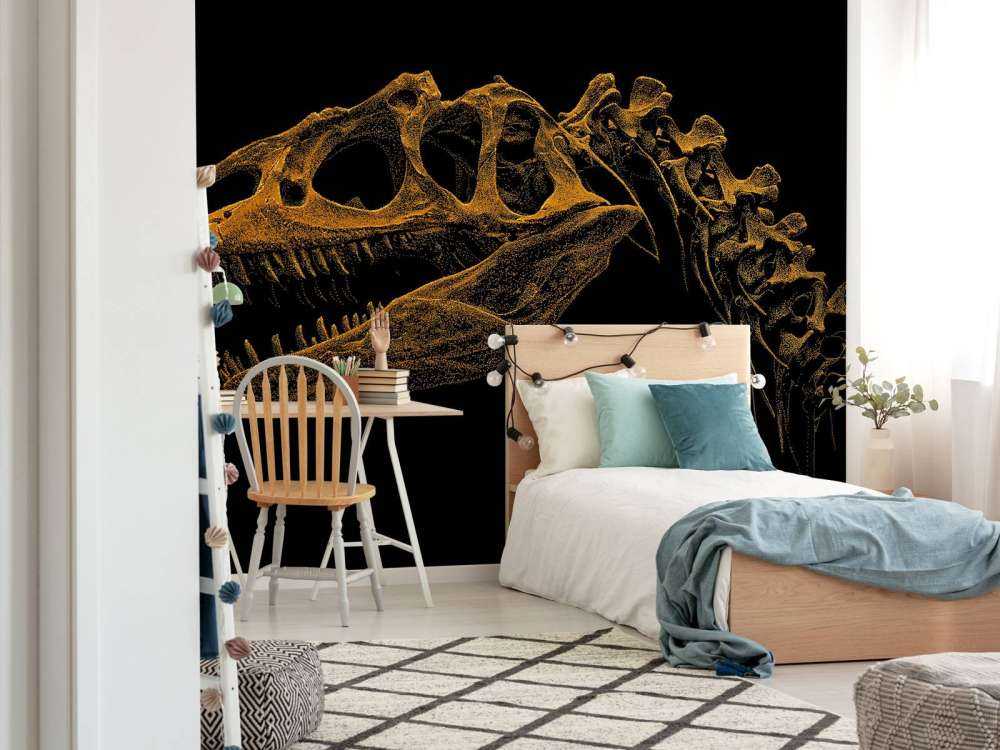 Skelet van een dinosaurus