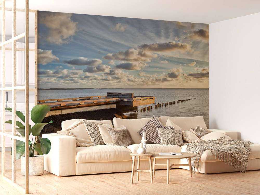 Steiger met mooie wolken