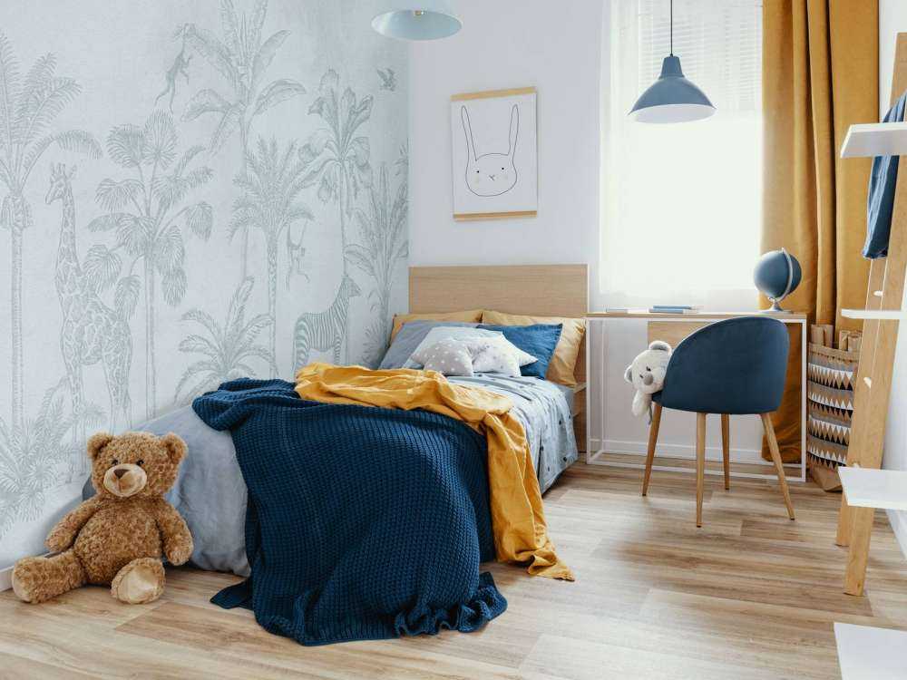 Tropisch dierenjungle blauw
