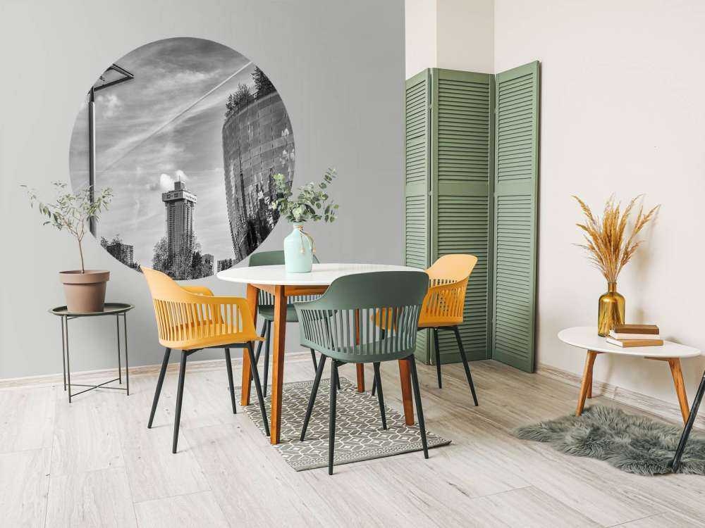 Het Museumdepot (Het Depot) in Rotterdam in zwart wit  