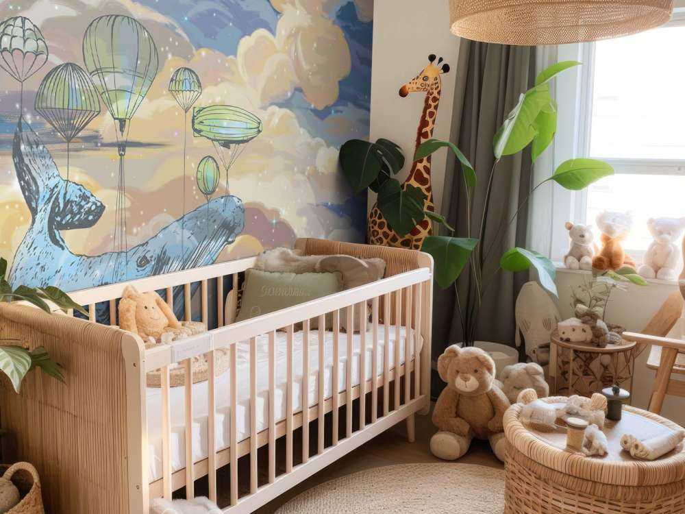 Walvis met zijn luchtballonnen