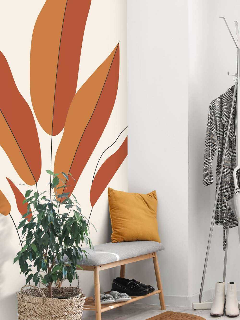 Minimalistische rode plant