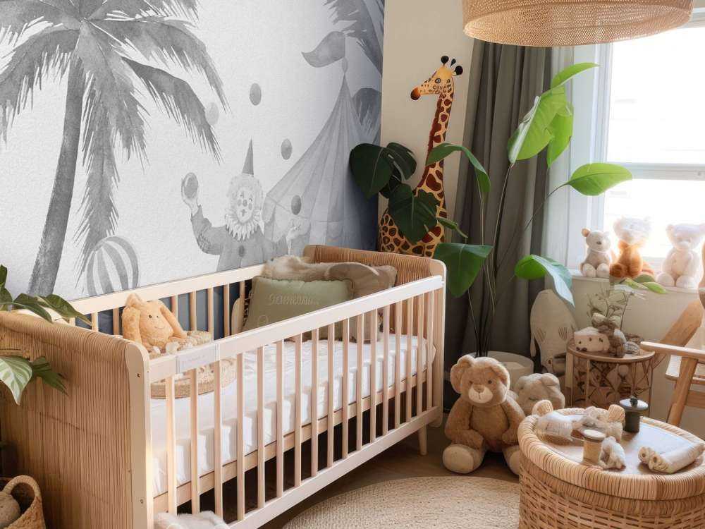 Vrolijke circus dieren grijs