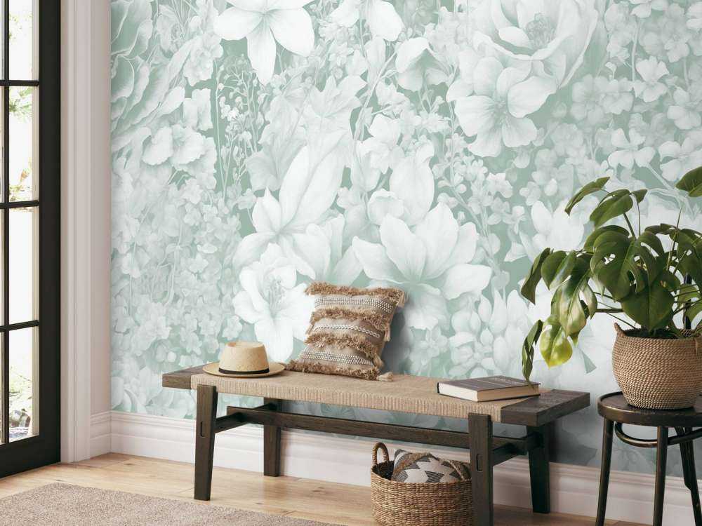 Flower festivalSEAMLESS Pale Blue