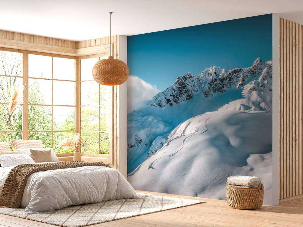 Verspoorde helling in alpine stilte