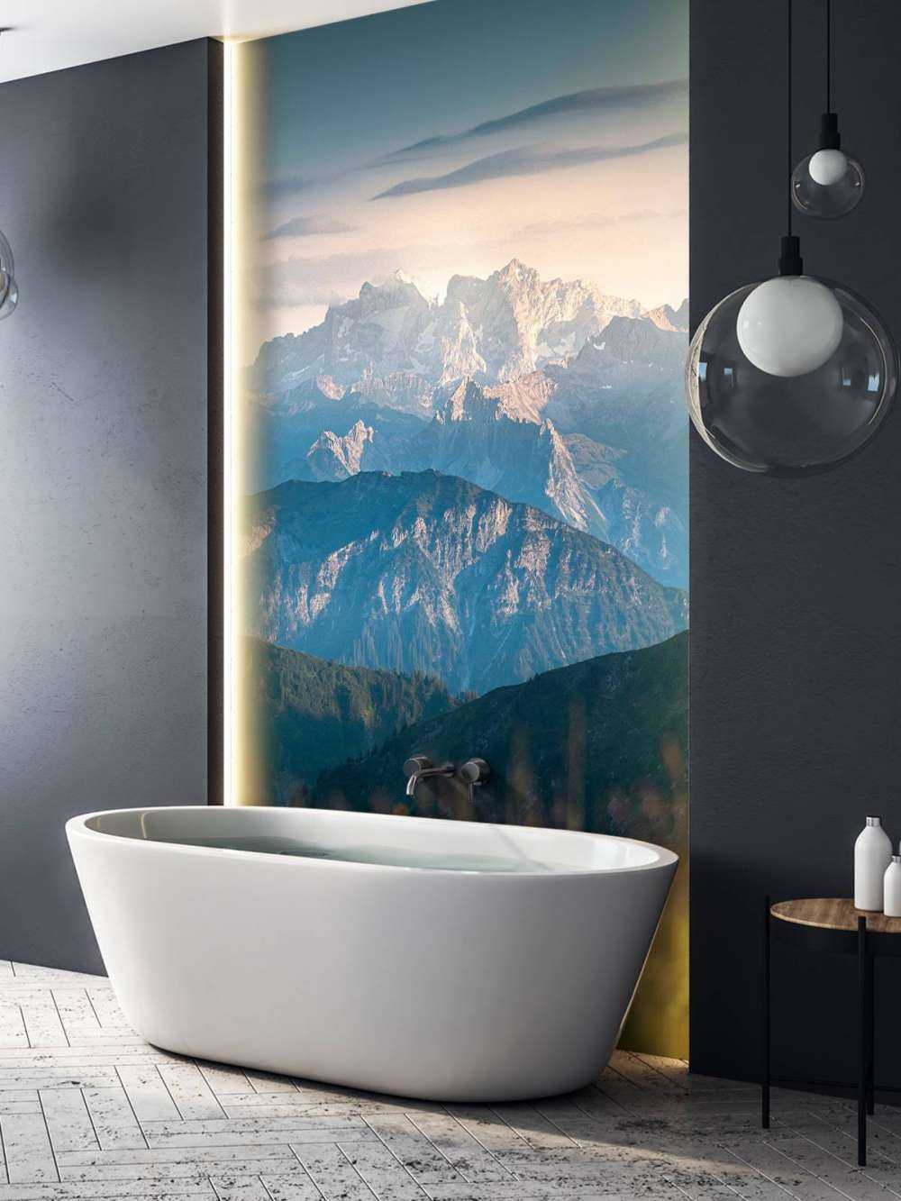 Blauwe gelaagdheid in bergland