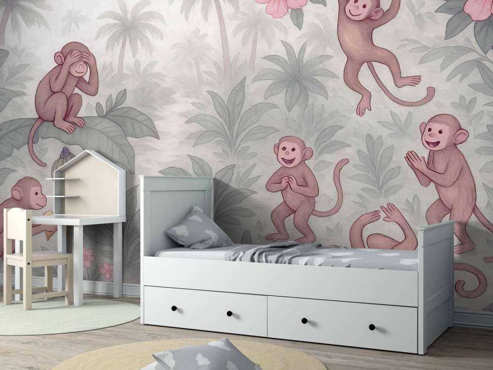 Speelse aapjes in de jungle