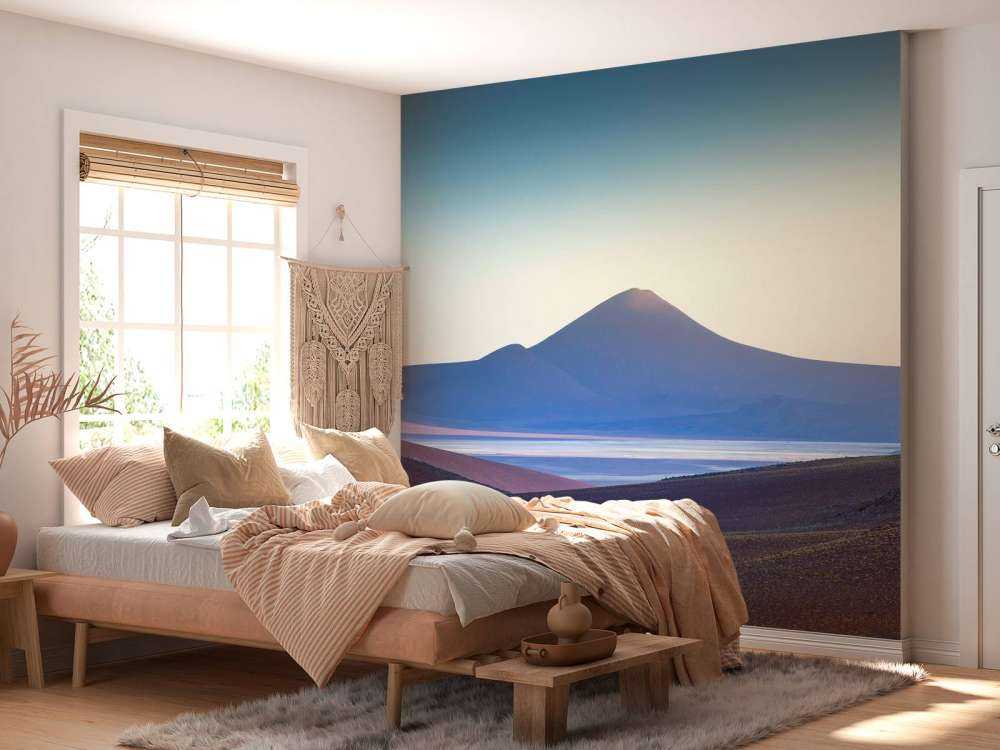 Zonsopkomst Over Vulkanisch Woestijnlandschap