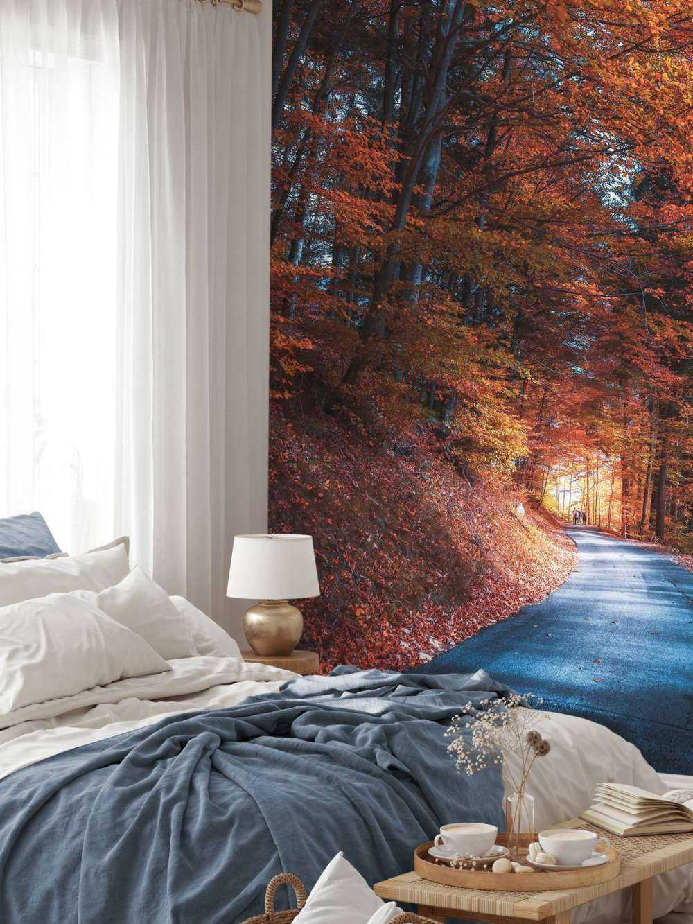 Herfstpad Door Vurig Bos