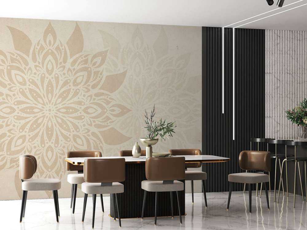 Beige Mandala Dubbel