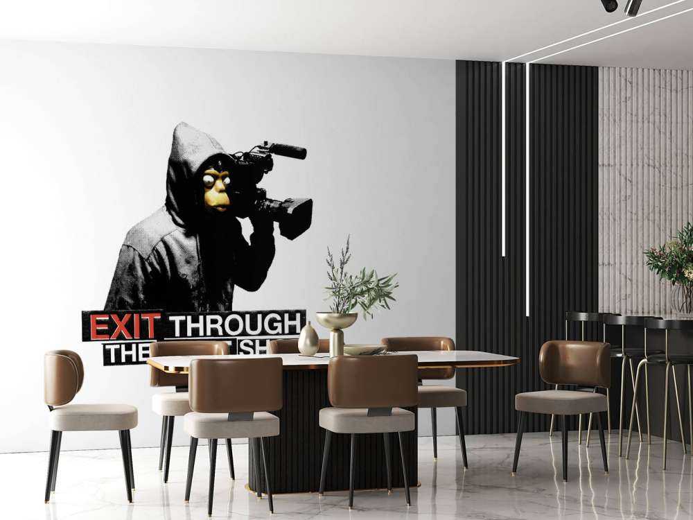 Banksy - ETTGS, monkey and text