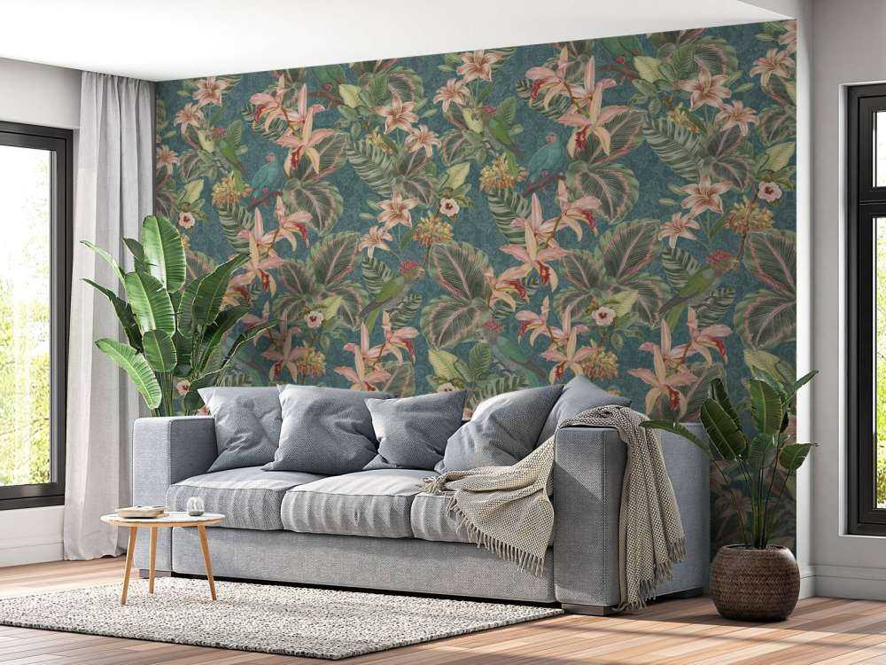 Tropische Jungle vogels & papegaaien - turquoise