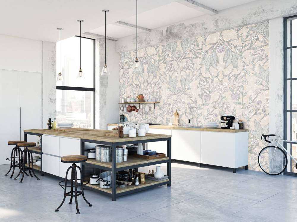 Morris bloemen damask - neutral beige