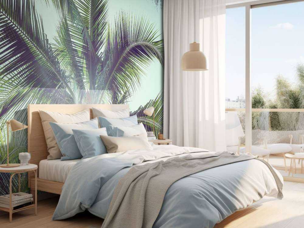 Palmbomen in de zon