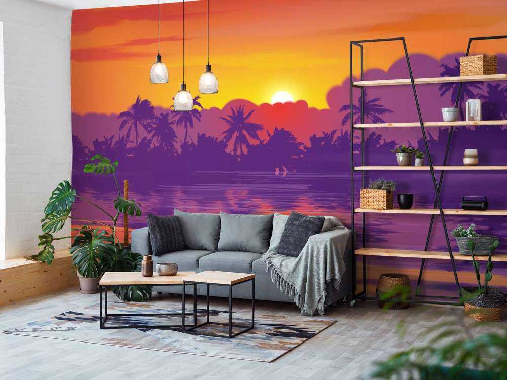 Gekleurde zonsondergang