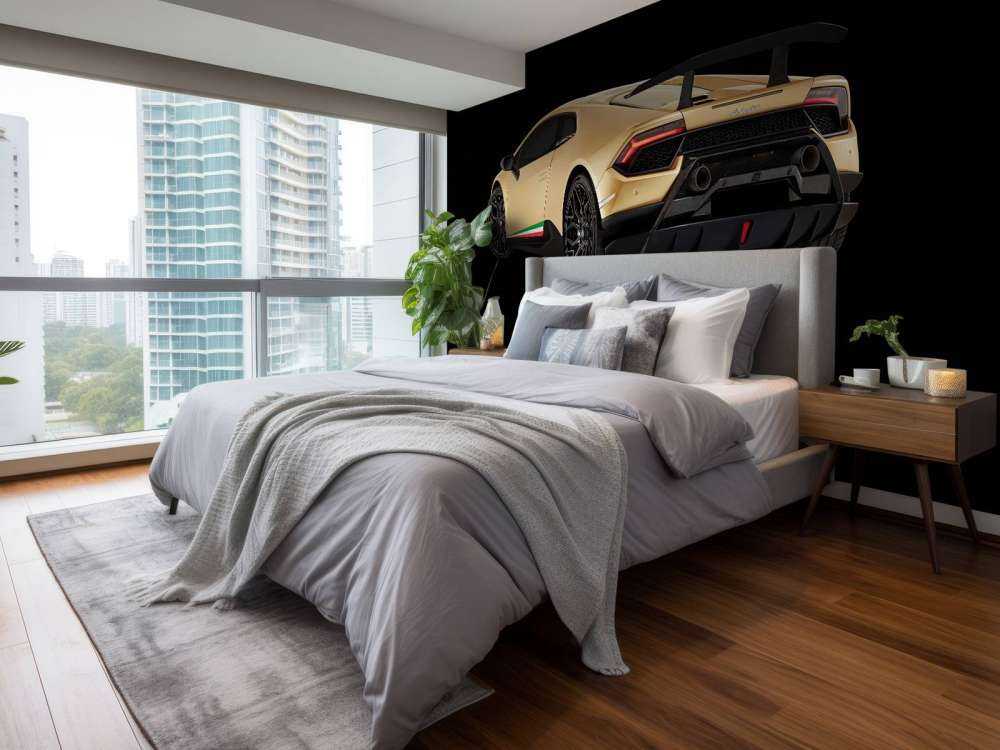 Lamborghini Huracán - Linker achterkant, zwart