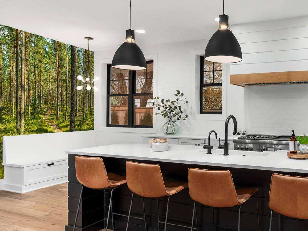 Wandelpad in dennenbos