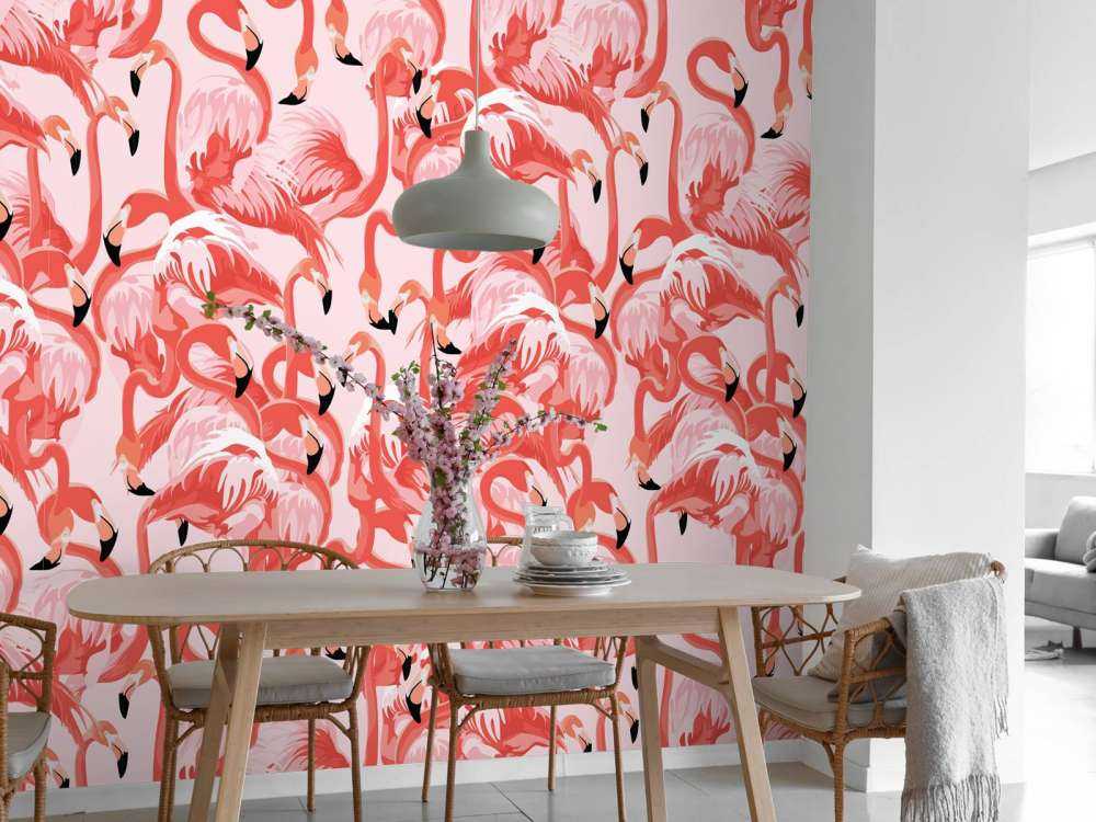 Exotische flamingo's