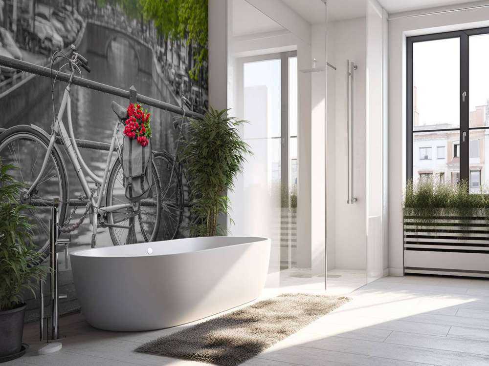 Fiets met bloemen