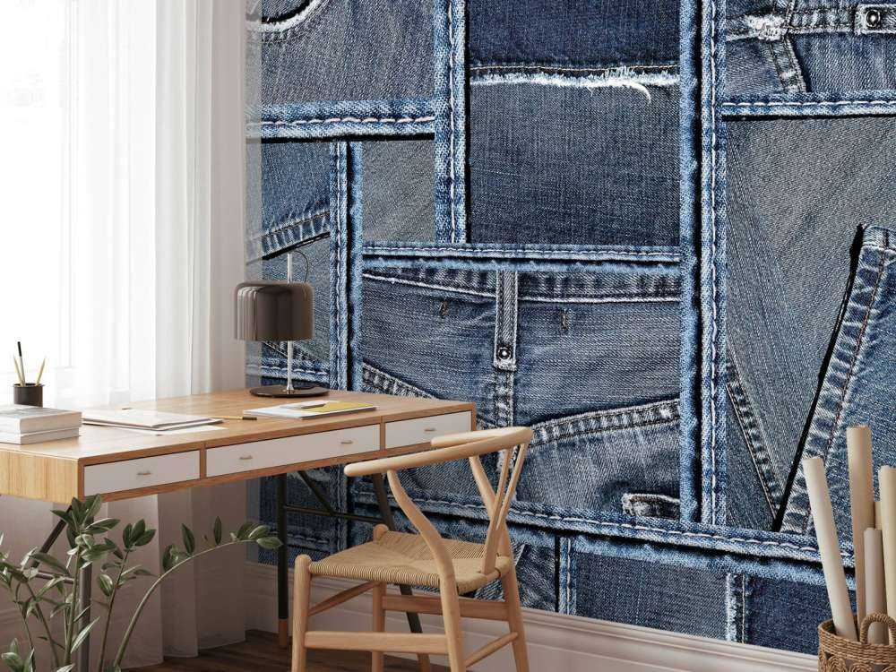Blue denim texture