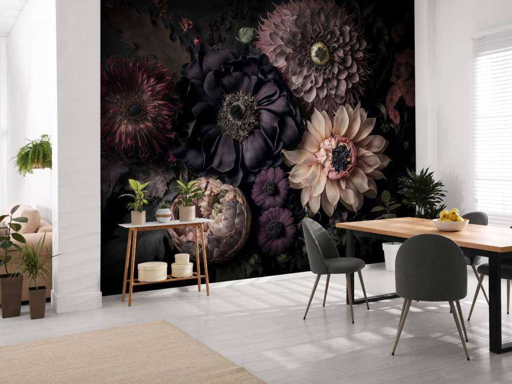 Dark moody flowers bohemian luxury