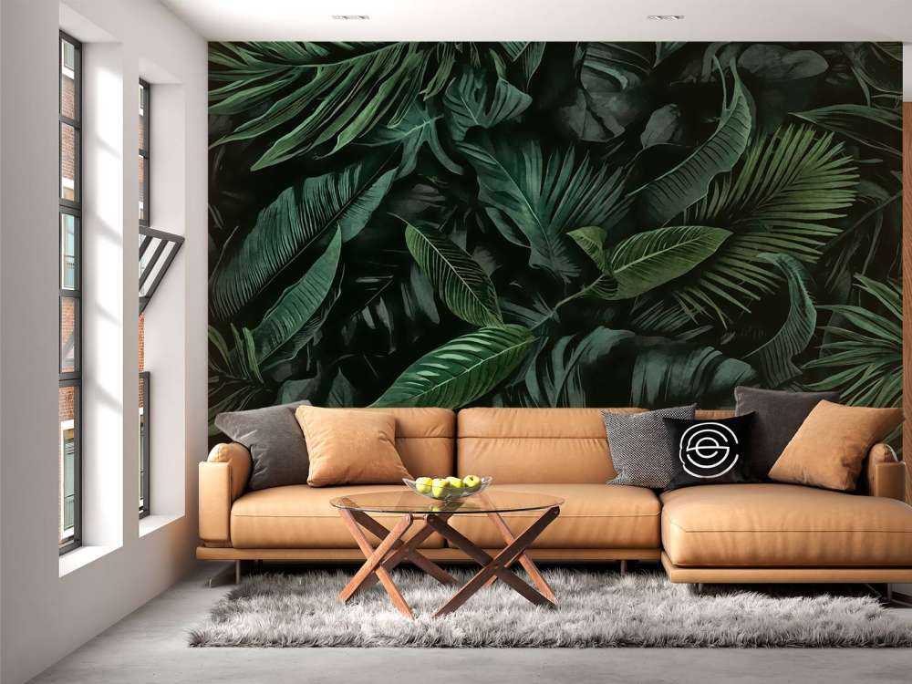 Green midnight jungle tropical escape