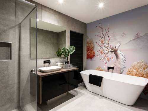 Hert met bloemen