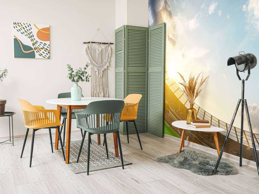 Voetbalstadion met zonsopkomst