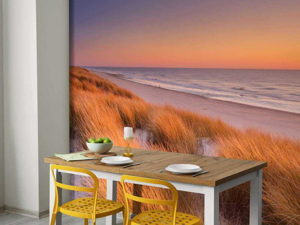 Zonsondergang op de duinen