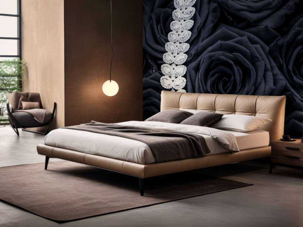 Donkere rozen met een diamanten ketting erop