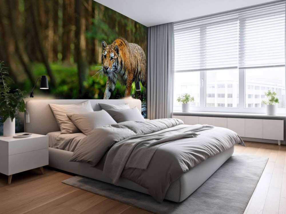 Tijger op een rivier