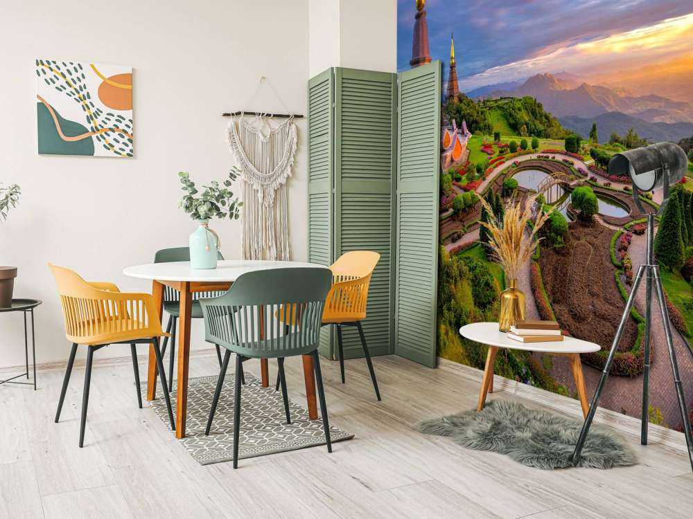 De Doi Inthanon berg bij zonsondergang