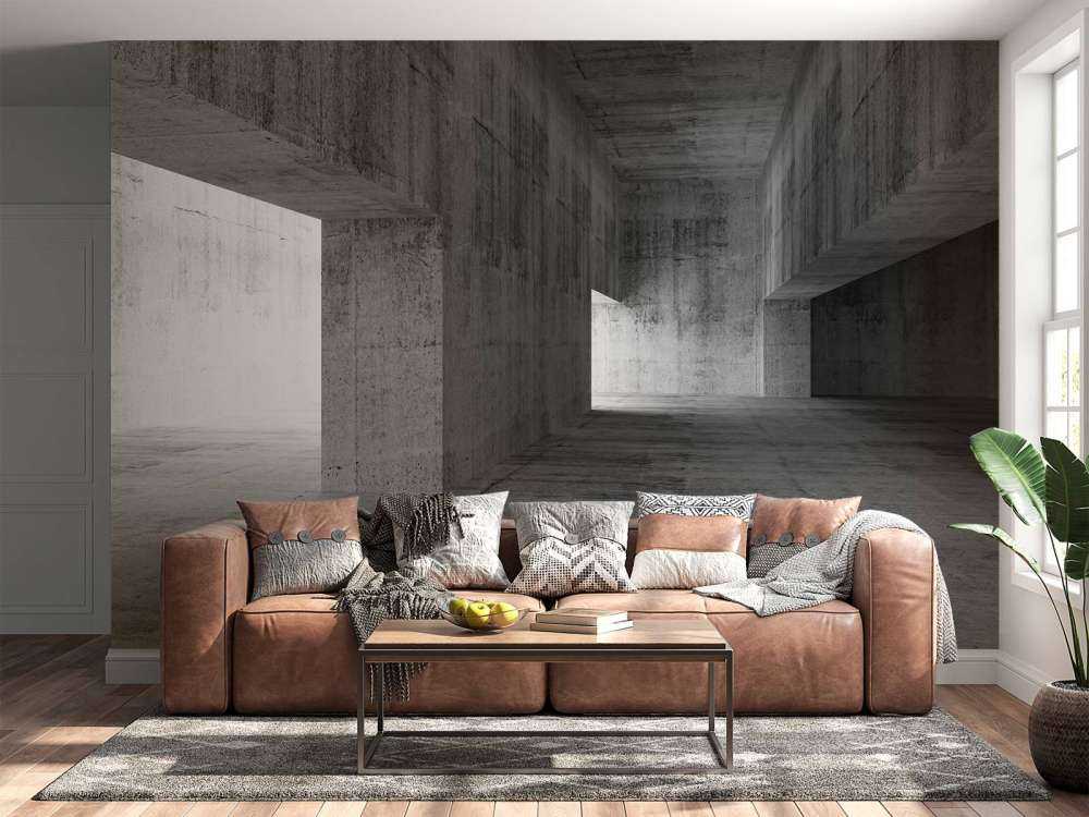 Blanco betonnen interieur