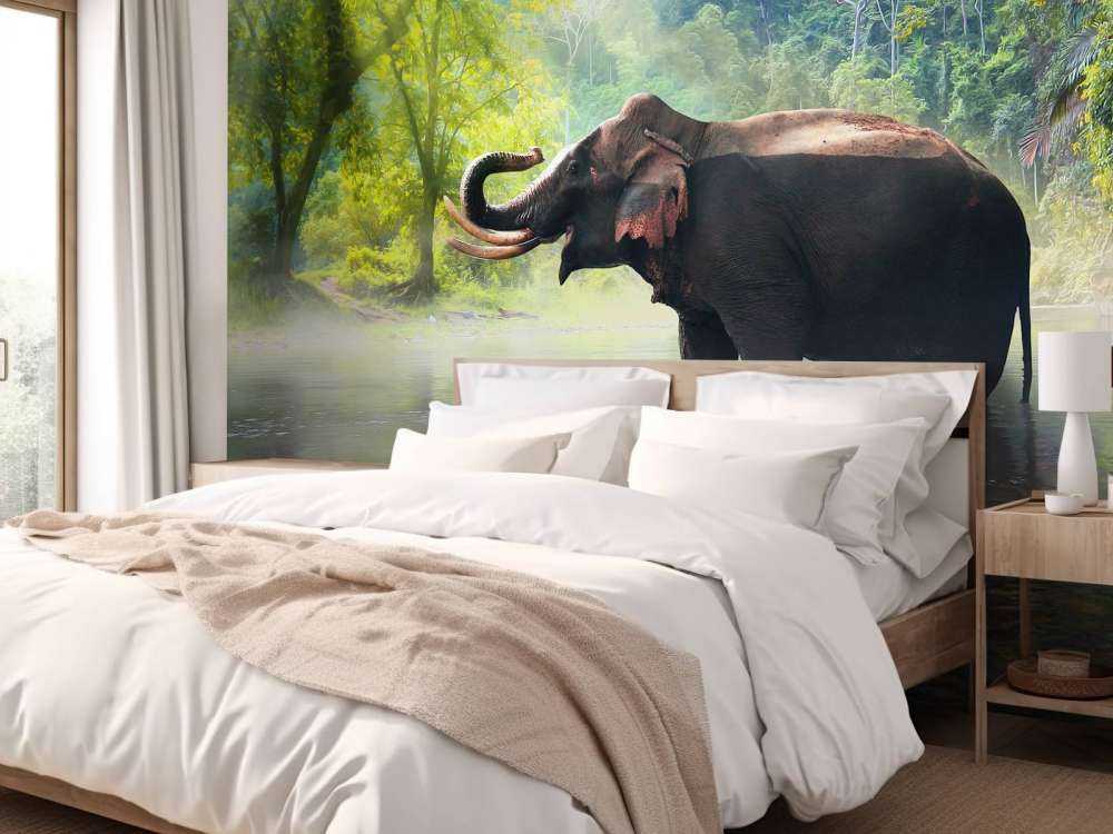 Wilde olifant in de jungle