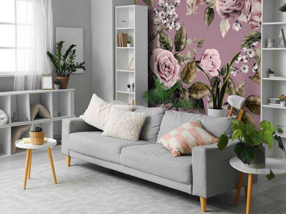 Roze rozen met een roze achtergrond