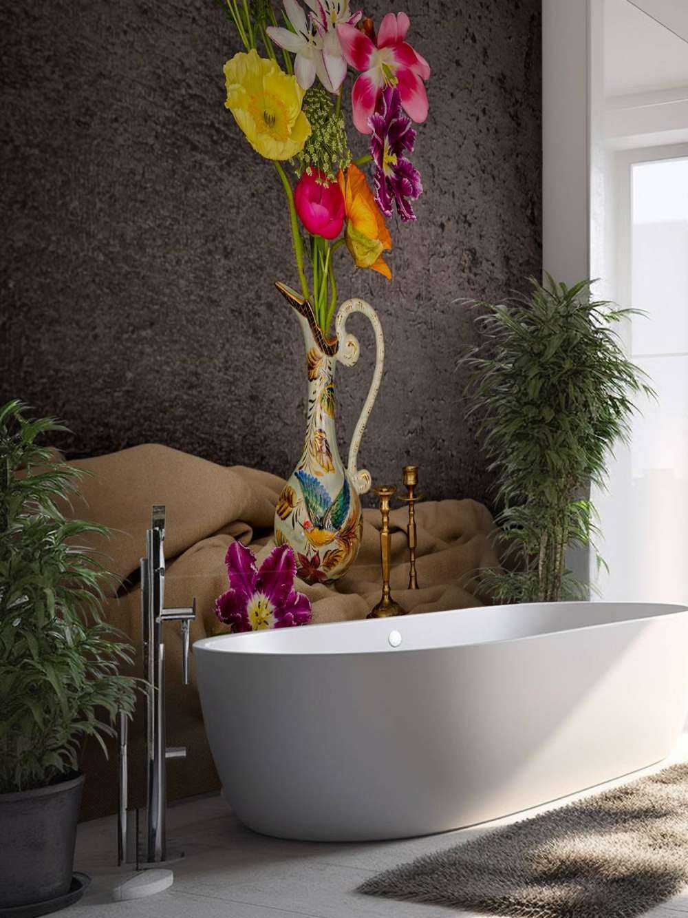 Bloemen in klassieke vaas