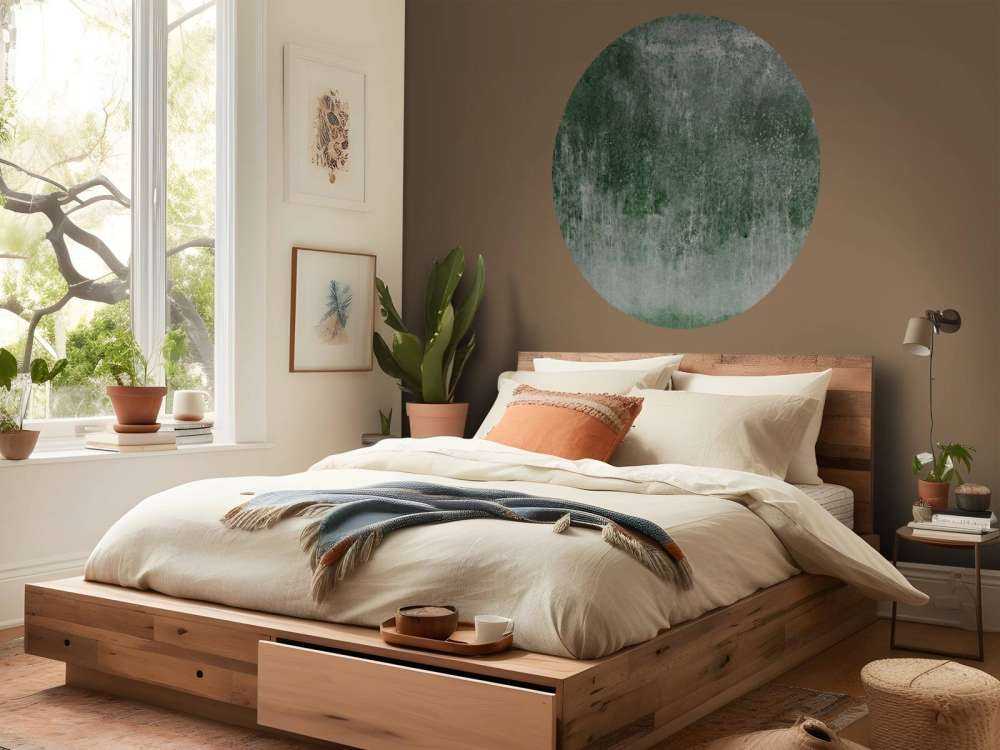 Oude verweerde groene muur