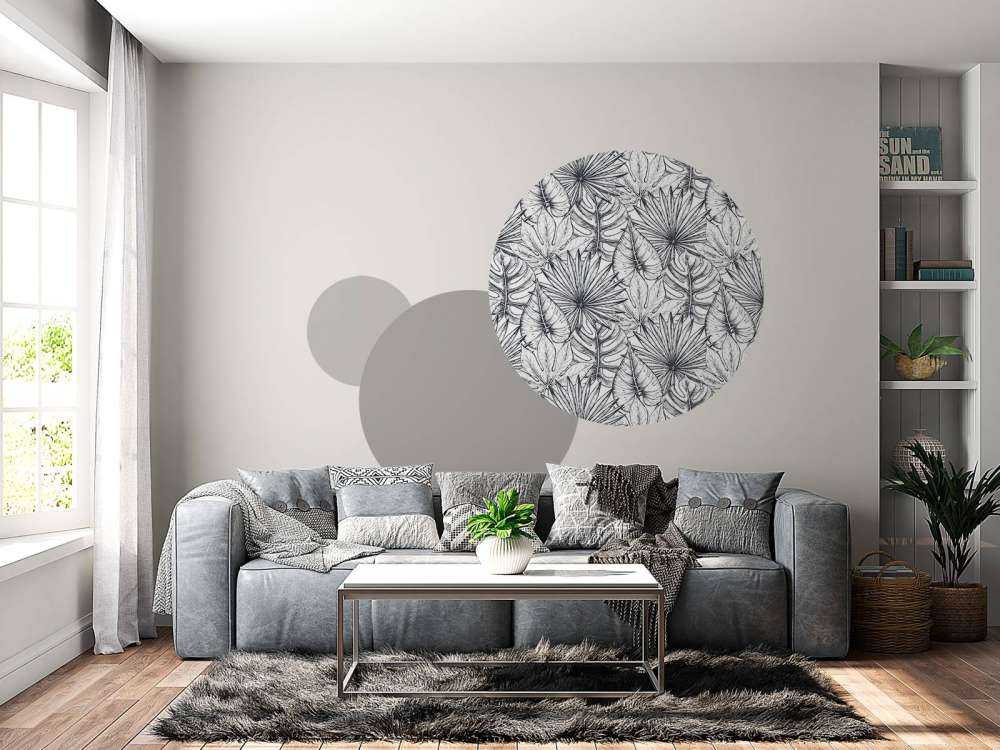 Witte getekende bladeren