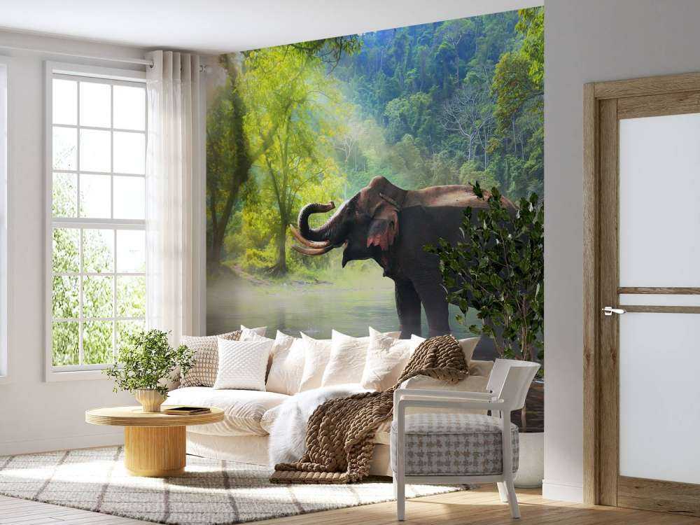 Wilde olifant in de jungle