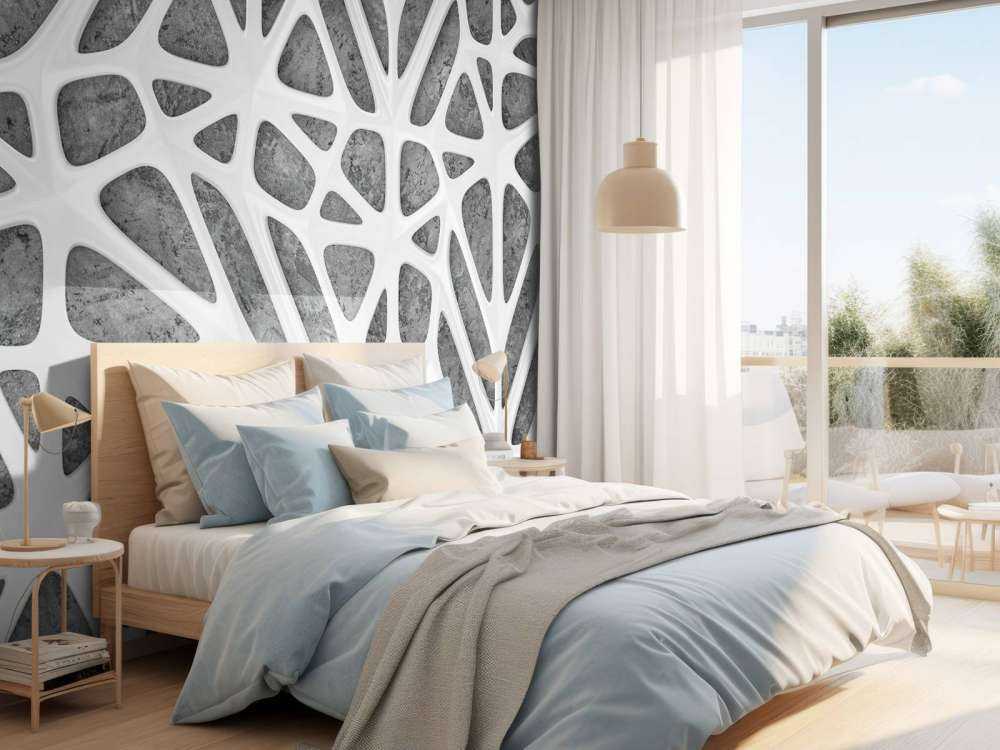 Wit patroon op beton