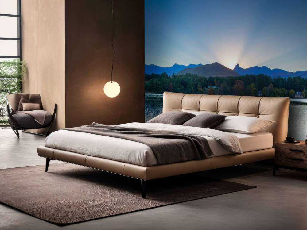 Groot meer bij zonsopkomst