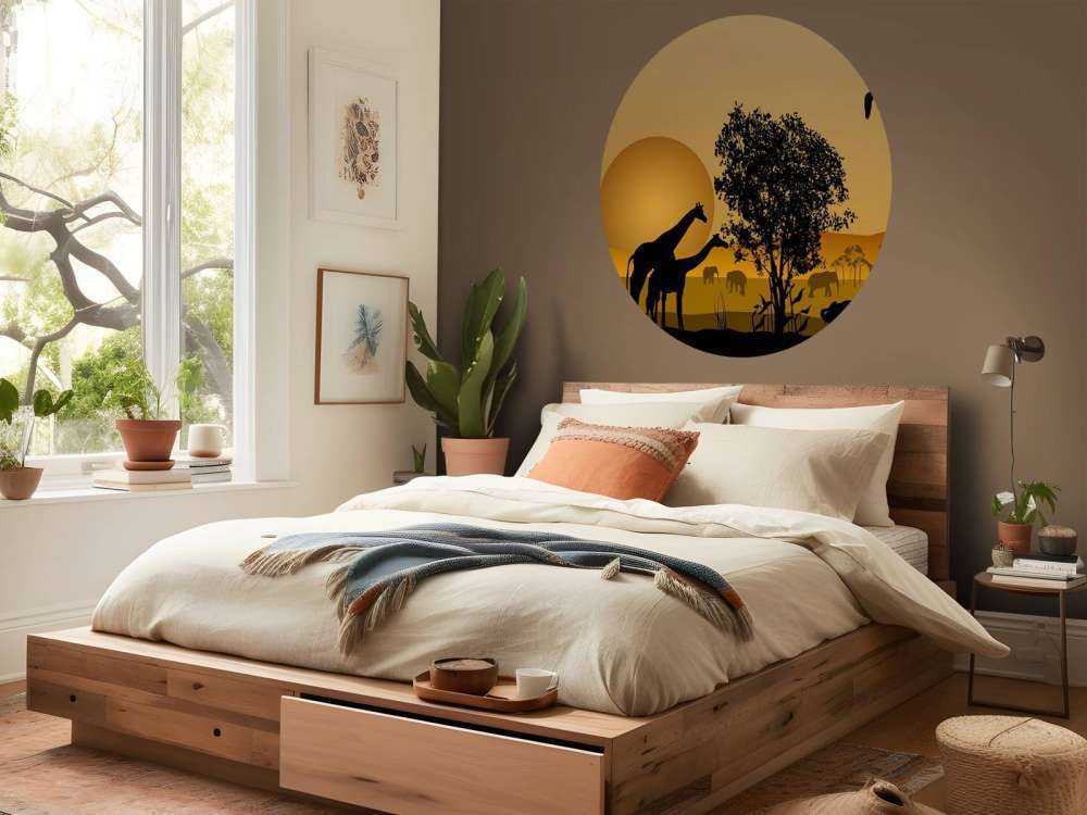 Zonsondergang in een Afrikaans veld