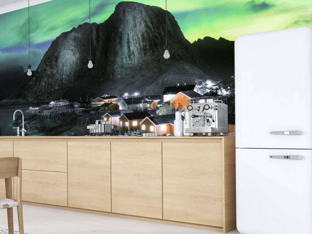 Noorderlicht boven Hamnøy